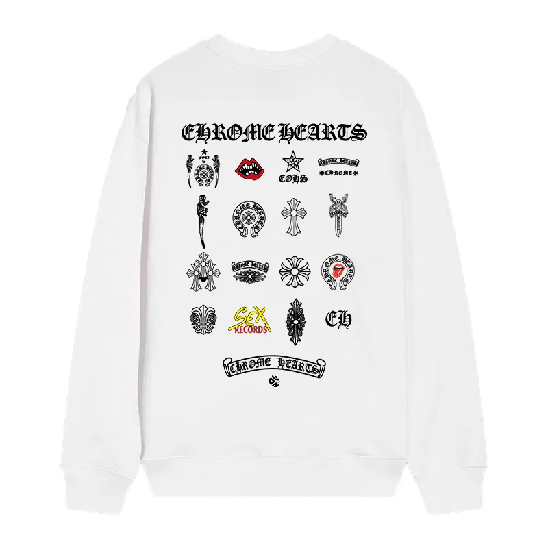 Chrome Hearts 🚩 1×1 Same Style logo OS ：Black，White Size ：S M L XL